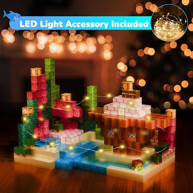 Magnetic Blocks 110PCS with 6 Animal Toys, Ocean Building Blocks Set, Toys for Boys & Girls Age 6-8, STEM Montessori Stacking Building for Toddlers Sensory for Kids 6+