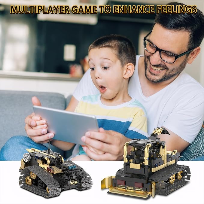 5 in 1 Robot STEM Robot Building Kit Science APP & Remote Control Blocks Technic Educational Building Blocks Set Robotics Toys for Boys Kids Ages 8-12(695 Pieces)