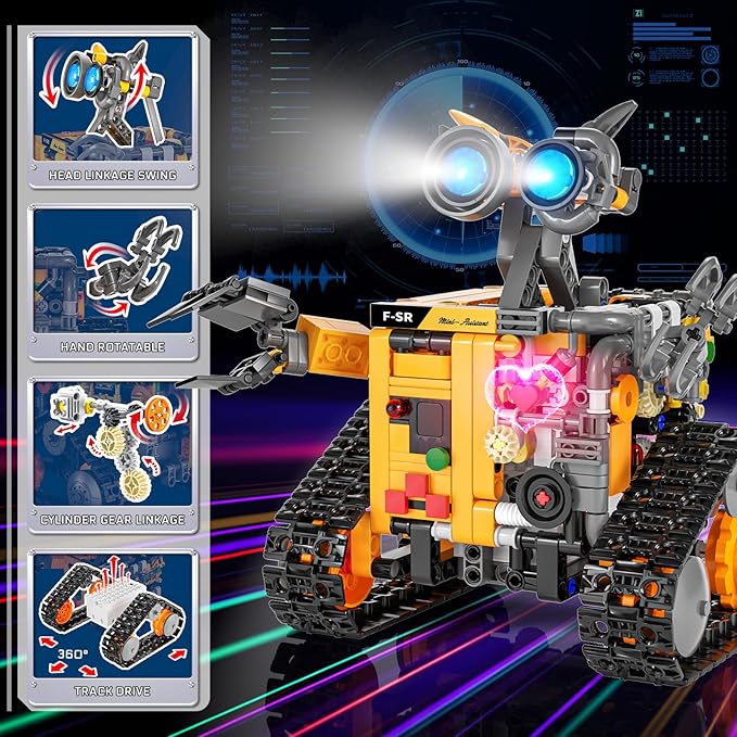Robot Building Kit for Kids and Adults, Rechargeable 4-in-1 Remote/APP Controlled RC Robotics Kit, Coding Science Projects STEM Toys, Birthday Gifts for Boys Ages 8-12+ (588 Pcs)