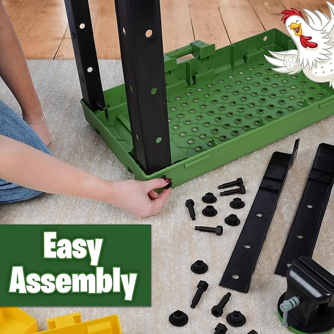 John Deere Kids Workbench, Power Tools Workshop, Build Your Own Toy Tool Box with 39 Realistic Toy Tools and Accessories, 5+