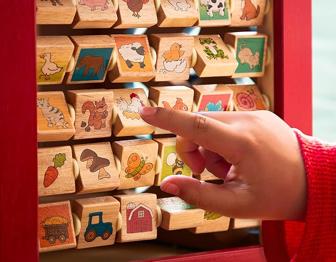 Battat - Activity Cube With Farm Theme - Educational Wooden Toys For Toddlers And Kids - 1 Year +