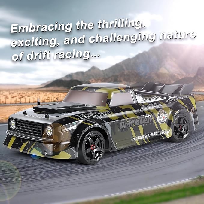 HAIBOXING 1/18 Scale RC Cars 2196 Drift RC Car 28 KM/H High Speed with Gyro, 2.4 Ghz Electric Vehicle RTR 4X4 Remote Control Cars Drifting Race Toys for Adults Boys Girls Kids Gifts with Two Batteries