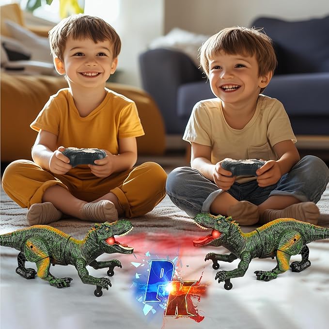 Remote Control Robot Dinosaur Toys for Kids 5-7,2.4G Electronic RC Walking Dinosaur Pet for Boys 4-7 with Spray & Light & Roar,Large Dino Toys for Kids 3-5 Year Old Christmas Birthday Gift (Green)