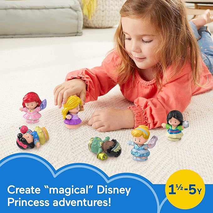 Fisher-Price Disney Princess Gift Set by Little People, 6 Character Figures for Toddlers and Preschool Kids Ages 18 Months to 5 Years (Amazon Exclusive)