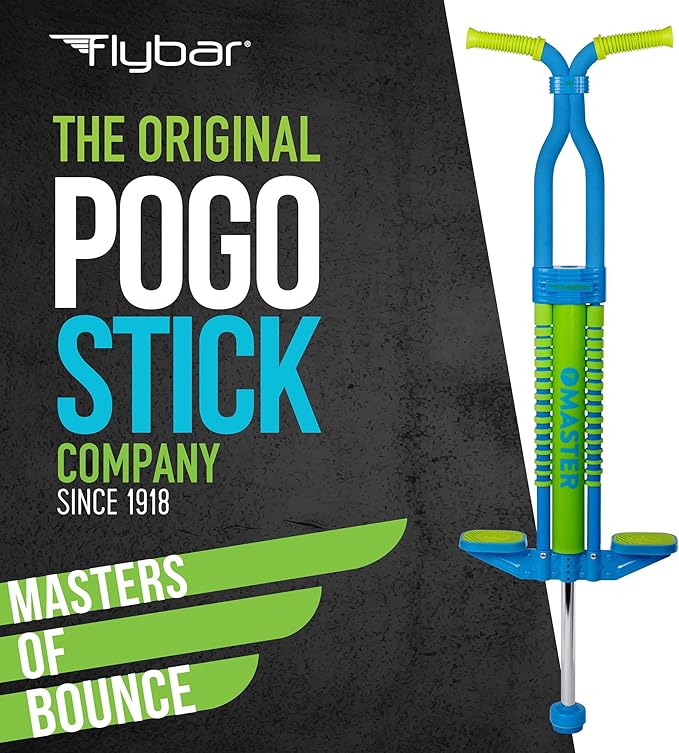 Flybar Master Pogo Stick, Ages 9+, 80 to 160 lbs, Easy Grip Handles, Anti-Slip Pegs, Outdoor Toys for Boys Girls, Outside Toys for Kids, Teens Tweens