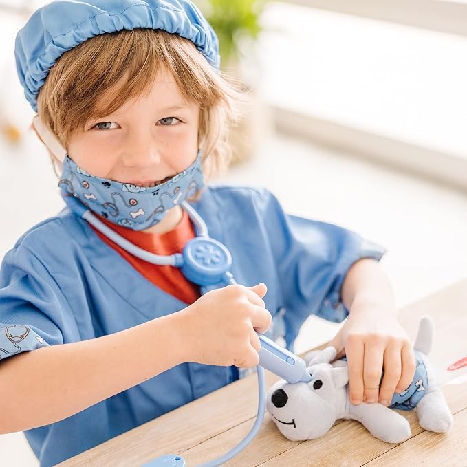 Melissa & Doug Veterinarian Role Play Costume Dress-Up Set (9 pcs)