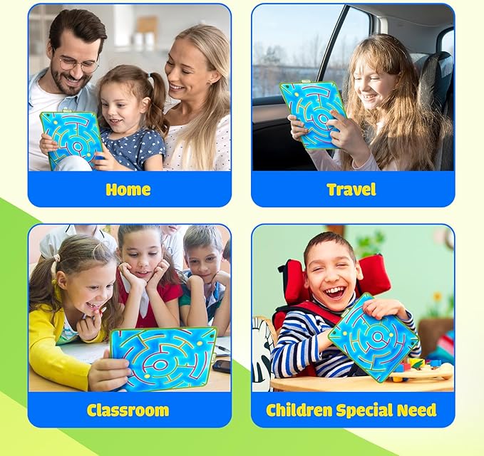 LESONG Sensory Toys for Kids with Autism: Gel-Filled Colorful Maze Sensory Fidget Toys for Classroom Corner - Kids Special Needs Squeeze Sensory Toys for Preschool