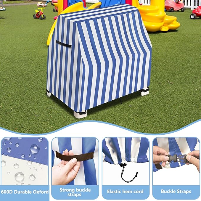 AIickwang Kids Water Table Cover,Outdoor Heavy Duty 600D Waterproof Anti-UV Toddler Water Play Tables Cover,Compatible with GoSports Splash Station Water Table,Blue