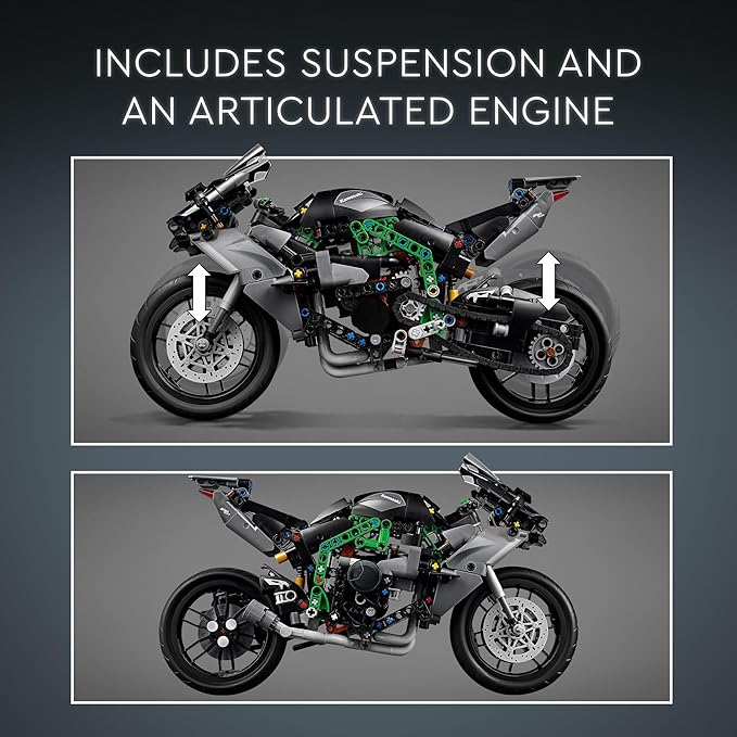 LEGO Technic Kawasaki Ninja H2R Motorcycle Toy - Building Toys for Kids, Boys & Girls, Ages 10+ - Kickstand for Display - Model Kit Birthday Gift - 42170