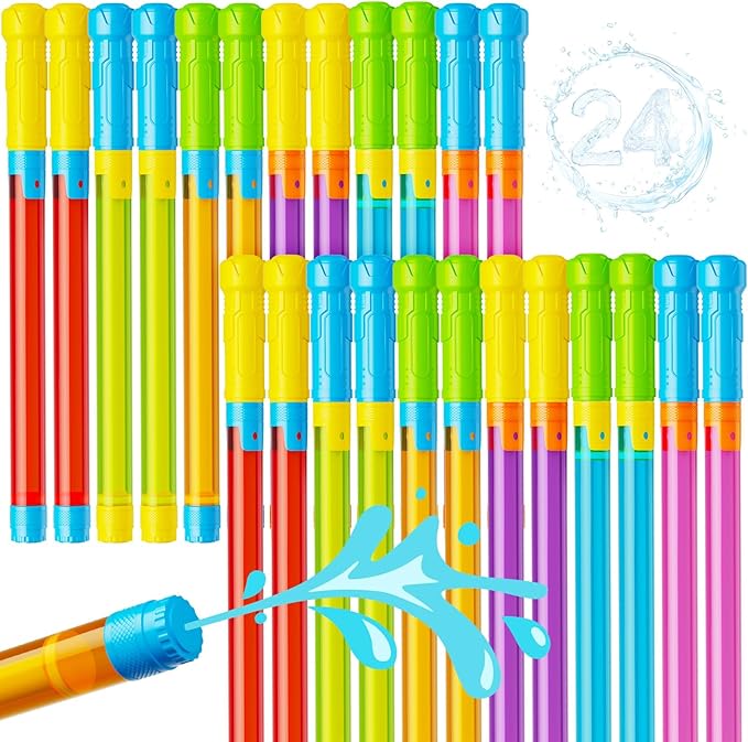 LQYoyz 24 PCS Water Soaker Blaster -16.5'' Bulk Squirt Gun for Kids Adults Water Game Fighting Toys for Summer Swimming Pool Beach Outdoor Activity