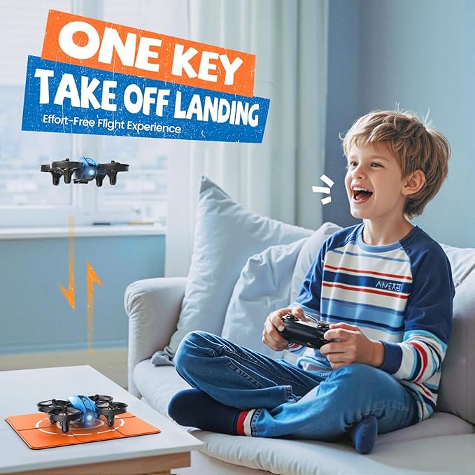 V995 Mini Drones for Kids 8-12 and Beginners,Indoor RC Quadcopter,Small Helicopter Plane with 3D Flips,360ยฐ Rotation,Circle Fly,Auto Hover,Headless Mode and 3 Batteries,Gift for Boys and Girls