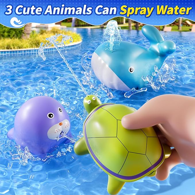 Ship Toys Water Tables for Kids Ages 2 3 4 5 6 - Electrical Play Boat for Toddlers 3-5, Fishing Game with 6 Fishes, Summer Water Sand Playset, Pool Beach Bath Toys, Gifts for Boys Girls 4-7