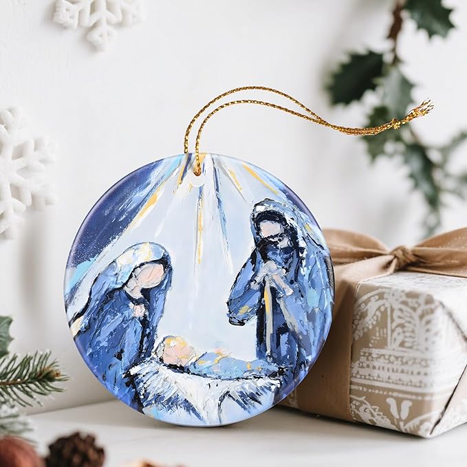 Nativity & Christian Ornaments, Christmas Ornaments: Christmas Tree Decorations, Holiday Decor, Stocking Stuffers, Gift Ideas, Xmas Gift, Gifts for Christians & Gifts for Religious