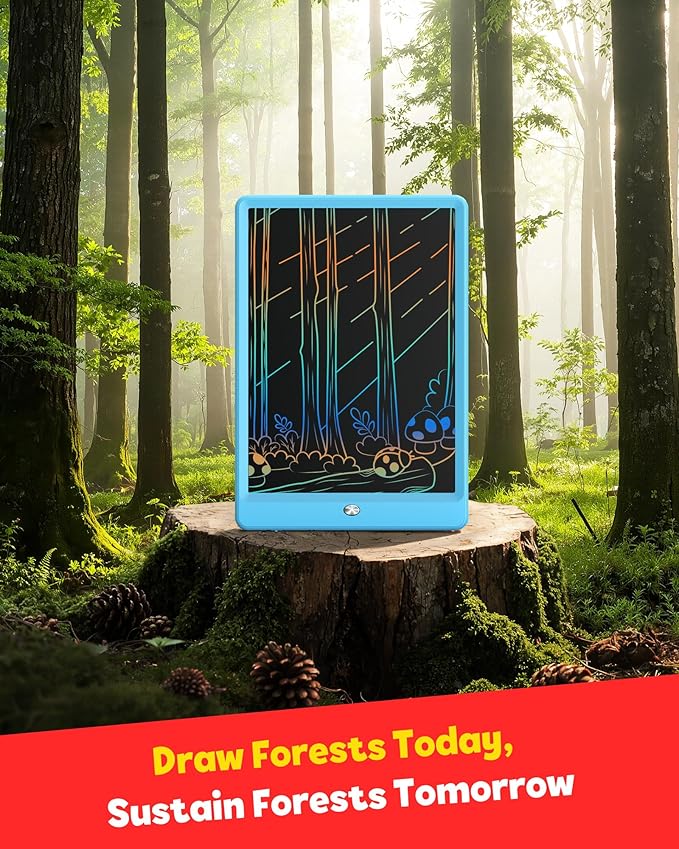 TEKFUN LCD Writing Tablet for Kids, 10-inch Coloring Drawing Pad, Mess Free Doodle Board, Christmas Gifts for Boys and Toddlers, Toys for 3 4 5 6 7 8 Year Old Girls(Blue)