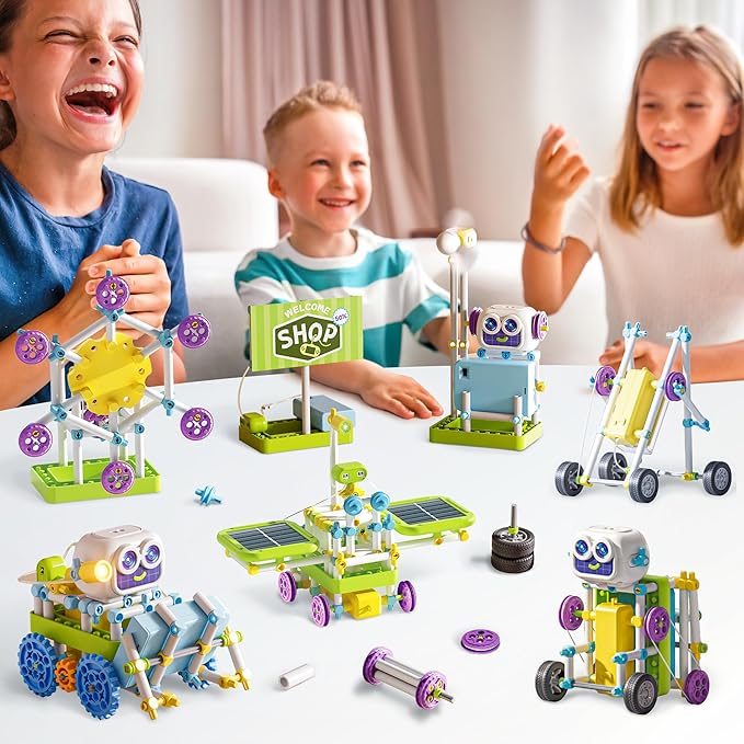 STEM Toys, SMILESSKIDDO 434 PCS Building Blocks, 36+ Robot Models Learning & Education Science Kit Toys, 5 6 7 8 9 10 11 12 Year Old Boy and Girl Gift