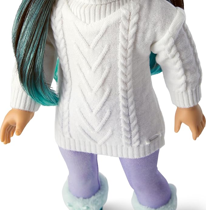 American Girl Corinne Tan Girl of the Year 2022 18-inch Doll and Book with Sweater, Leggings, and Boots, For Ages 8+