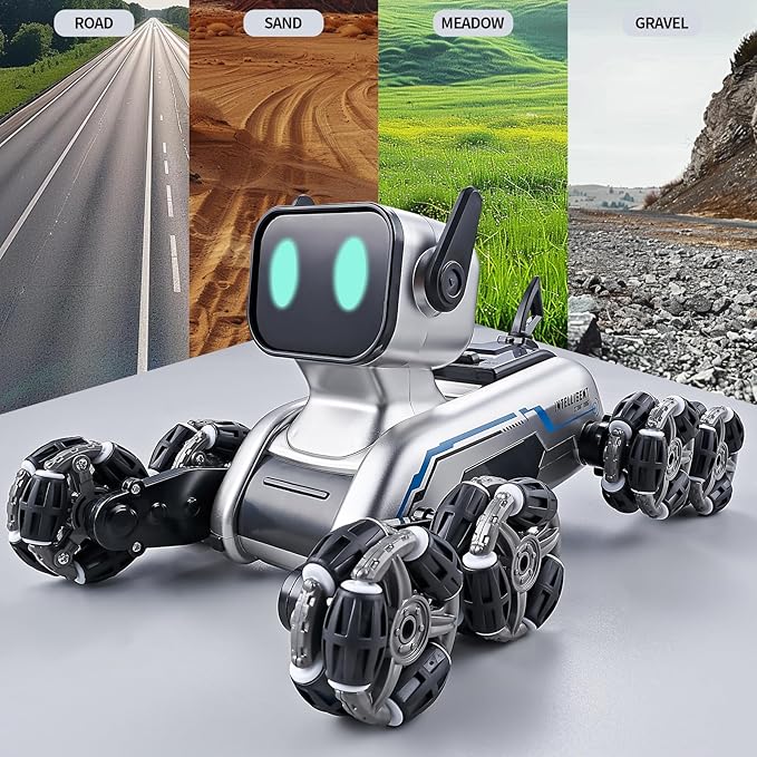 8WD Gesture Sensing Stunt Robot Dog RC Car Toys for Ages 8-13 Boys| Robot Toys for 6 7 8 9 10 11 12 13 Year Old Kids Birthday Gift, Outdoor & Indoor