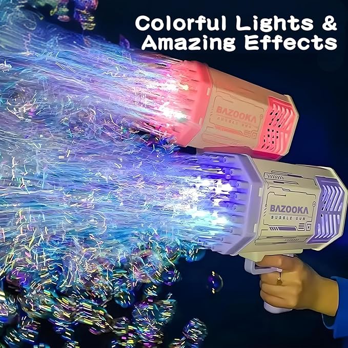 Bubble Gun, 69 Holes Bubble Machine Bubbles Kids Toys for Boys Girls Age 3 4 5 6 7 8 9 10 11 12 Year Old, Summer Outdoor Toy Birthday Wedding Party Favors Gifts