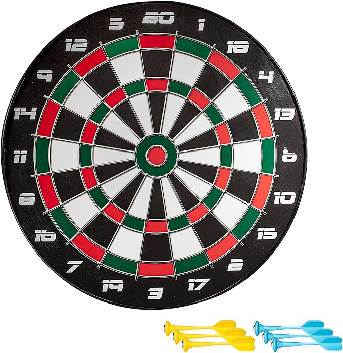 Franklin Sports Magnetic Soft Tip Dartboard Set - Indoor Dart Board + Darts Set for Family + Adults - Magnetic Board + (6) Darts Included