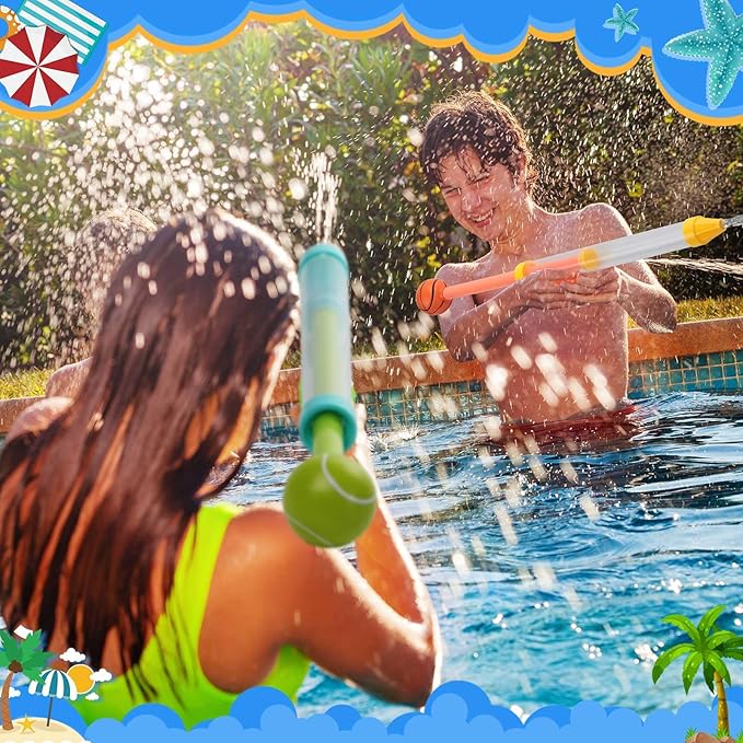 Leyndo 26 Pcs Water Guns Bulk 14.9'' Summer Water Guns Water Squirter Water Fighting Play Toys for Kids Summer Outdoor Swimming Pool Backyard Water Game (Lovely Style)