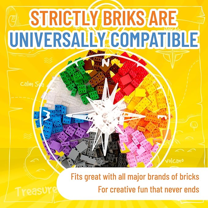 Strictly Briks Compatible with Lego Duplo Toy Large Building Blocks for Kids and Toddlers, Big Bricks Gift Set for Ages 3 and Up, 100% Compatible with All Major Brands, 12 Rainbow Colors, 204 Pieces