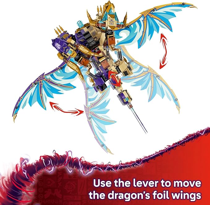 LEGO NINJAGO Arc Dragon of Focus Battle Playset - Kids Toy for Ages 9 and Up - Birthday Gift Idea for Boys and Girls - Dragons Rising Toy with 8 Ninjago Minifigures - 71836