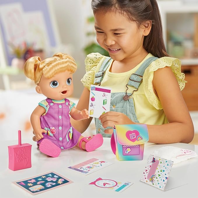 Baby Alive Time for School Baby Doll Set, 12 Inch, Back to School Toys for Girls & Boys, Blonde Hair, Preschool Gifts for Kids, Ages 3+ (Amazon Exclusive)