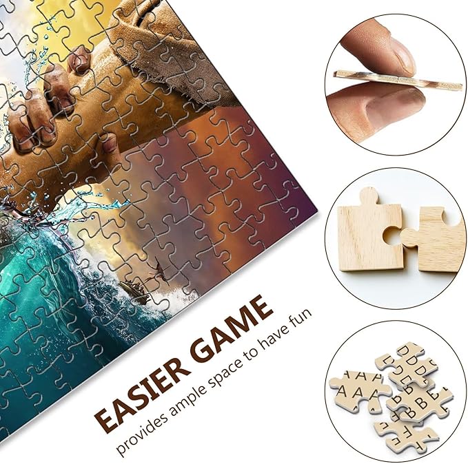 Christian Puzzles for Adults Hand of God Wooden Christian Puzzles 500 Piece Religious Christian Gifts for Men