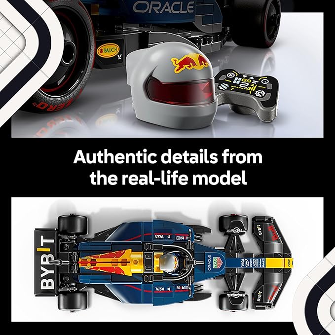 LEGO Speed Champions Oracle Red Bull Racing RB20 F1 Race Car Model Kits - Building Set for Adults, Ages 18+ with Realistic Features - Red Bull F1 DIY Crafts for Display - Gift Idea for F1 Fans - 77243