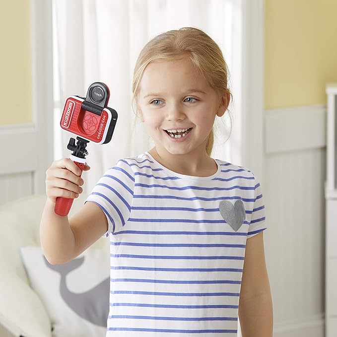 VTech KidiZoom Creator Cam, High-Definition Kids' Camera for Photos and Videos, Included Green Screen, Flip-Out Selfie Camera, Selfie Stick/Tripod, Auto Timer, Kids Ages 5 and up