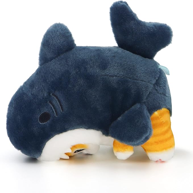 Kawaii Shark Cat Plush Toy Stuffed Animal Doll, Soft Pillow for Boys & Girls (Shark cat, 20cm/7.8in)