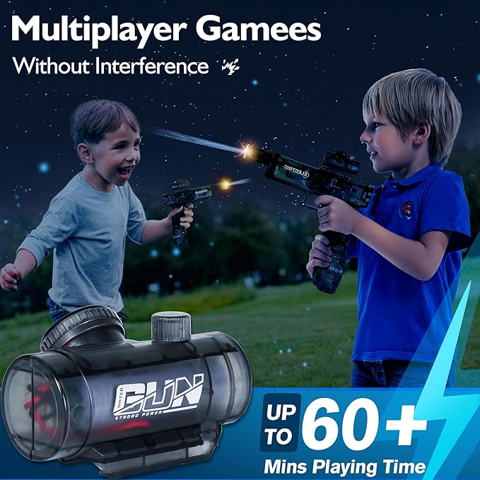 Electric Water Gun for Kids Ages 8-12-Automatic Water Gun-Super Soaker with Automatic High Power,Beach Toys for Summer Outdoor Fun,Perfect Pool and Water Guns Play (Black)