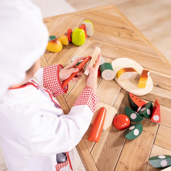Melissa & Doug Chef Role Play Costume Dress -Up Set With Realistic Accessories Pretend Chef Outfit, Costume For Kids, Toddlers, Ages 3+