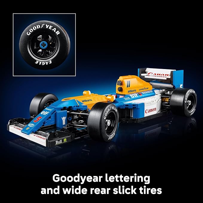 LEGO Icons Williams Racing FW14B & Nigel Mansell F1 Model Car Kit - Building Set for Adults, Ages 18+ - F1 DIY Craft for Display - Gift for Graduation -10353