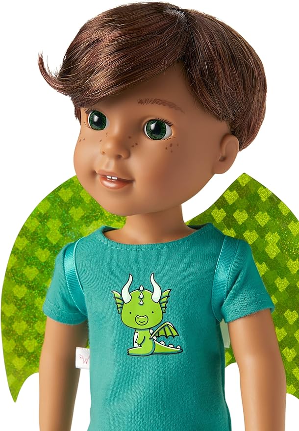 American Girl WellieWishers 14.5-inch Bryant Doll with T-shirt, Shorts, Dragon Wings & Tail, and Boots, For Ages 4+