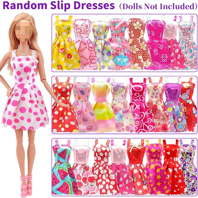 K.T. Fancy 83 Pcs Dolls & Accessories with Purple Closet Wardrobe for 11.5 Inch Doll Dress Up Set Including Wardrobe Shoes, Wallet, Dress Hangers, Brush, Necklace, Pet and Other Accessories