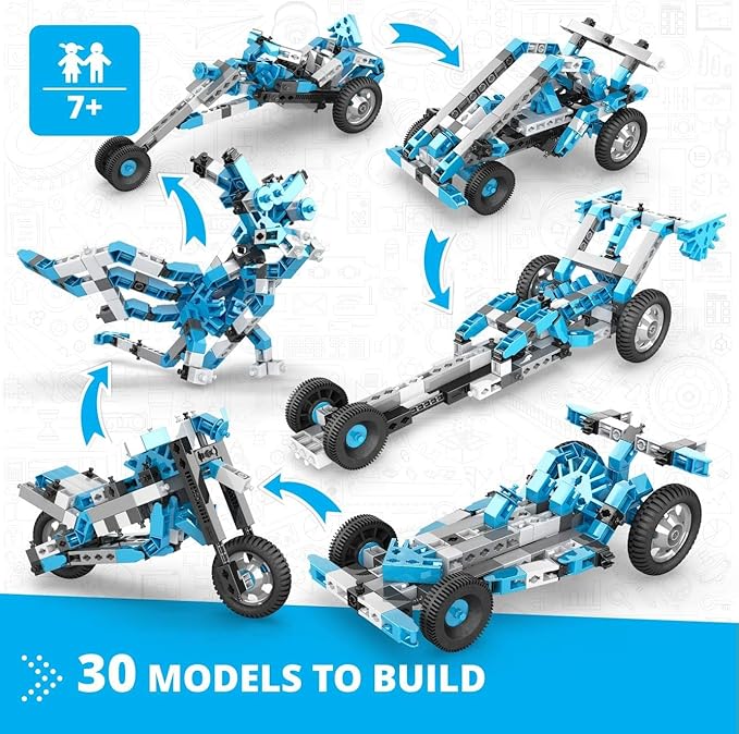 Engino Creative Engineering Stem Toys, 30 Multi Model Set, Educational Playset for Kids 7+, Construction Toys for Inventors, Gift for Boys & Girls