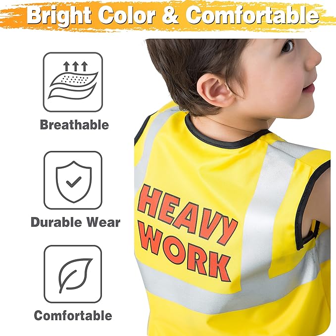iPlay, iLearn Kids Construction Costumes, Toddler Worker Dress Up Clothes, Boys Pretend Builder Career Outfit, Halloween Role Play Toys, Tool Belt Vest Hat, Party Birthday Gift 3 4 5 6 Years Old Child