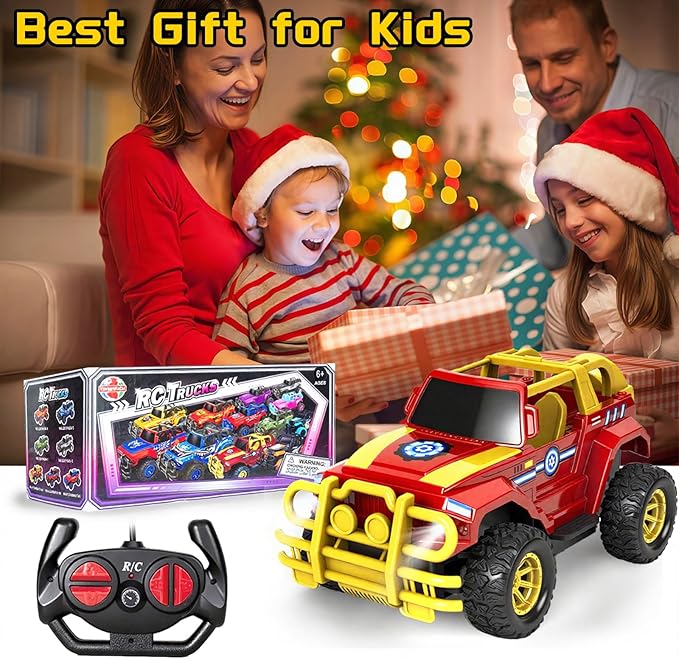 Hymaz Remote Control Car for Kids 4-7 8-12, 2.4Ghz 1:20 Scale RC Car Off-Road Truck with Headlight, Indoor Outdoor Cool RC Toys Full Functions for Boys Girls Birthday Xmas Party Gifts