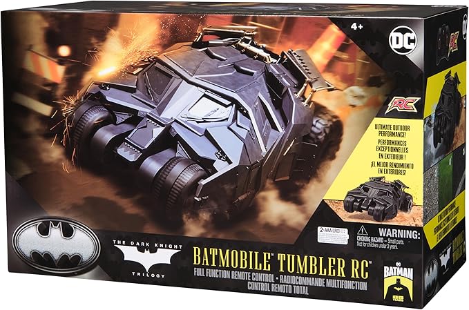 DC Comics Batman, Official Batmobile Tumbler RC, 1:15 Scale, 85th Anniversary Dark Knight Trilogy Special Edition Collectible Kids Toys for Boys Ages 4 and Up