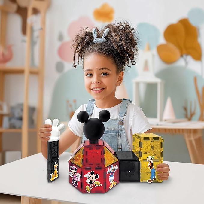 Tytan Official Disney Licensed Mickey Mouse Clubhouse Magnetic Tile Set – 37-Piece