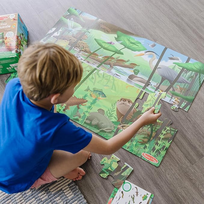 Melissa & Doug Double-Sided Seek & Find Puzzle - FSC Certified