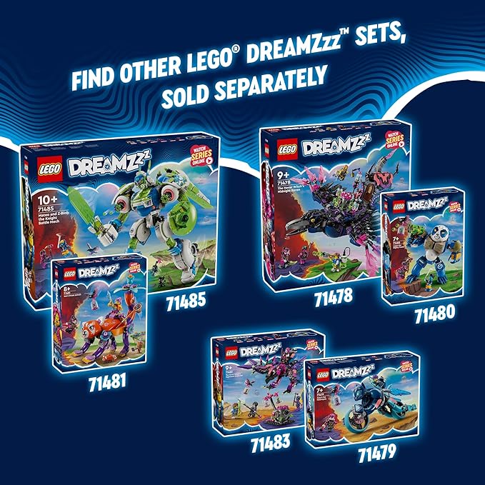 LEGO DREAMZzz The Never Witch’s Midnight Raven Building Toys - Birthday Gift for Boys & Girls, Age 9+ - Kids Toys with 3 Building Options & 5 Minifigures - 71478