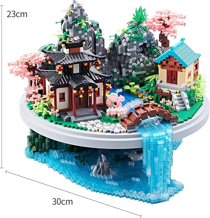 7626 PCS Micro Building Blocks Set Chinese Peachtree Model for Adults Decorative Creative Toy Present for Children Age of 14+ Cherry Blossom Tree Building Set