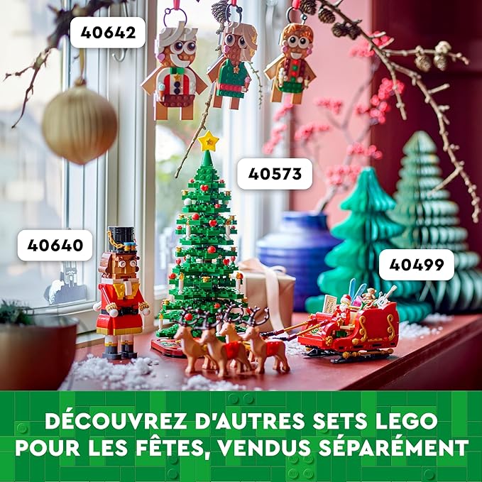 LEGO Santa's Sleigh - Building Toys for Kids, Boys & Girls, Ages 9+ - Indoor Christmas Decorations for Home W/Santa Claus Figurine & Reindeer - Gifts for Boys & Girls - 40499