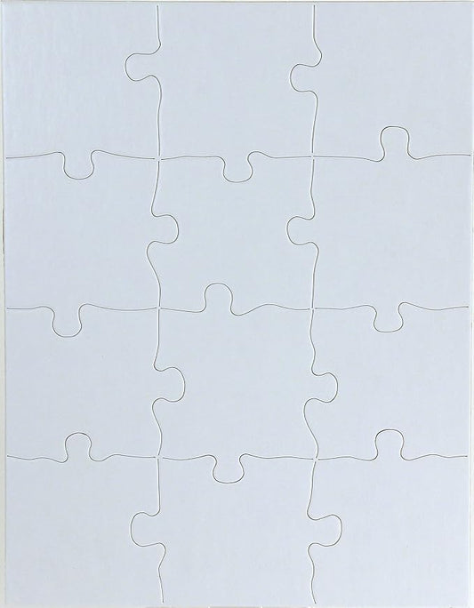 100 Blank Jigsaw Puzzles– 8.5 x 11 Inch, 12 Pieces Each – Hygloss DYI Party Invites, Perfect for Decorating, Kids' Activities, Arts & Crafts or Party Favors - Puzzle Pieces to Draw On for Crafts