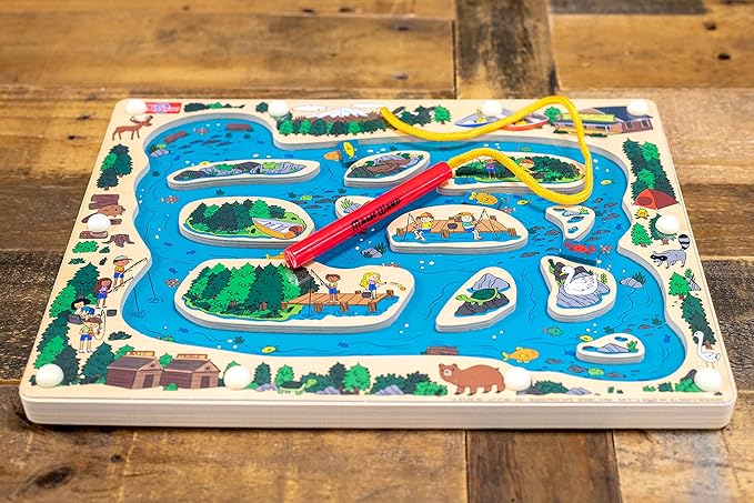 Bendon TS Shure Fishing Magic Wand Magnetic Maze with 3 Magnets and Magnetic Magic Wand Pre-School Learning 50462