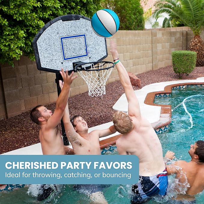 Botabee Regulation Size 9'' Swimming Pool Basketball, Waterproof, Blue (Size 6), for Ages 12+, 1 Piece