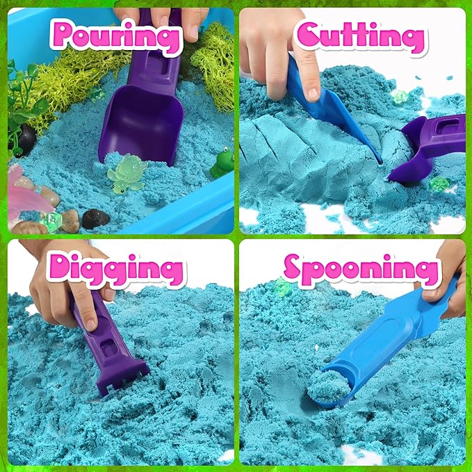 AGENTLAN Axolotl Sensory Bin,Axolotl Sensory Toys with Play Sand for Toddlers Boys and Girls, Kids Toys Gift Sand Toys for Age 3 4 5 6 7 8