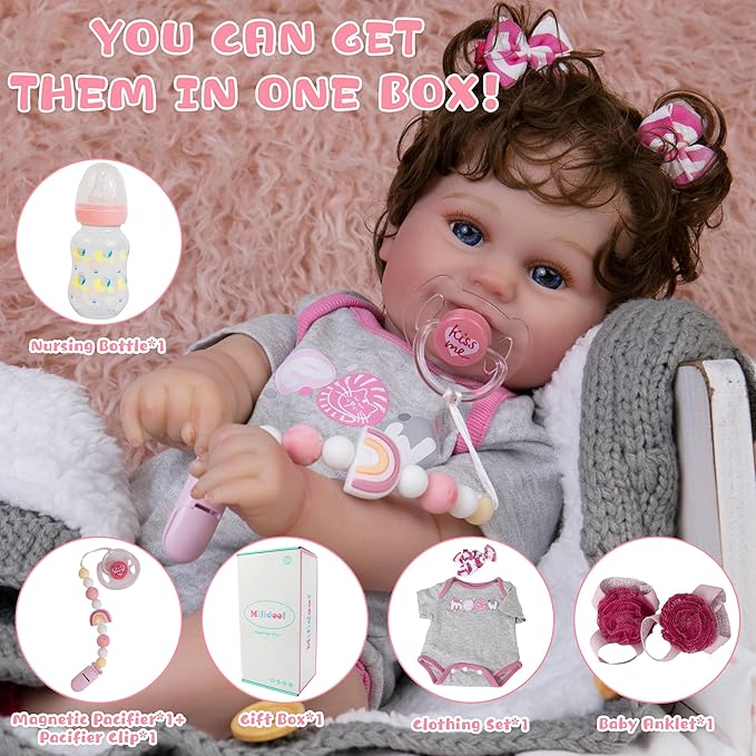 Milidool Reborn Baby Dolls - 20 Inch Realistic Newborn Baby Doll, Handmade with Love
